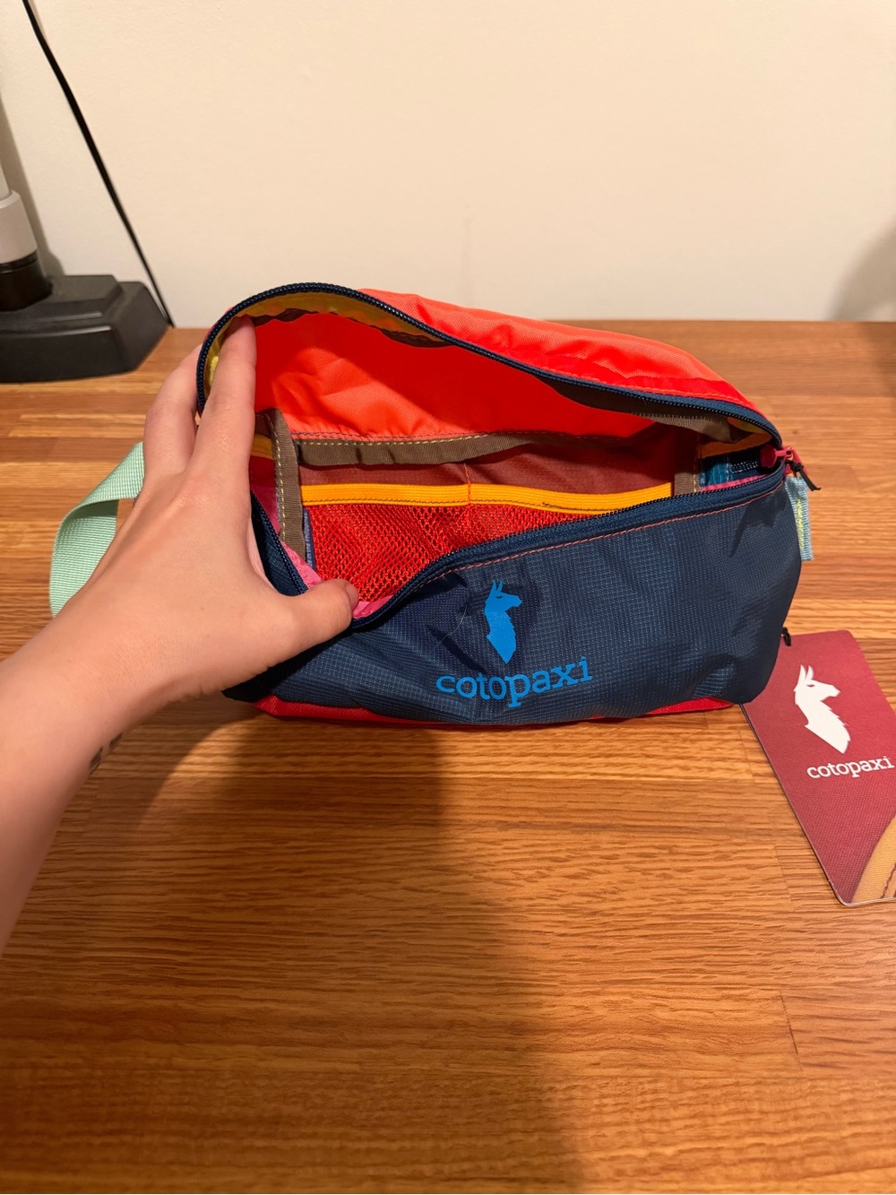 cotopaxi Navy & Red Bataan Del Día Hip Fanny Pack with Mint Strap 3L - Picture 8 of 9